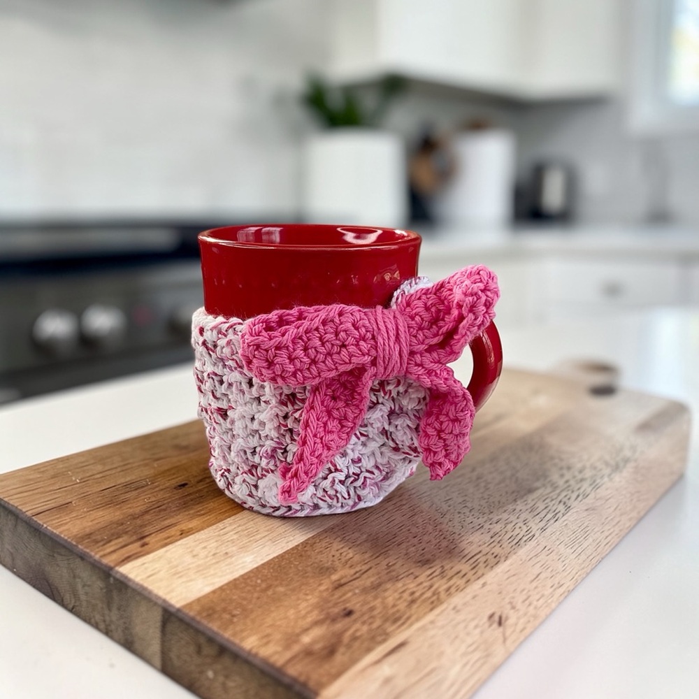 Strawberry Cottage Crochet Mug Cozy Set
